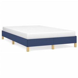 vidaXL Cadru de pat, albastru, 120x190 cm, material textil imagine