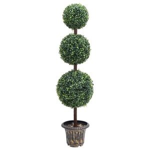 vidaXL Plantă artificială cimișir cu ghiveci verde 118cm formă minge imagine