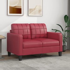 vidaXL Canapea cu 2 locuri, roșu, material textil imagine
