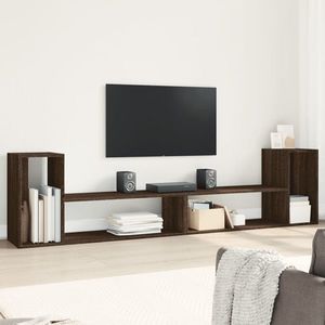 vidaXL Dulap TV, 2 buc., stejar maro, 100x30x50 cm, lemn prelucrat imagine