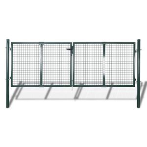 Gard de grădină tip plasă, poartă gard grilaj, 289x75 cm/306x125 cm imagine