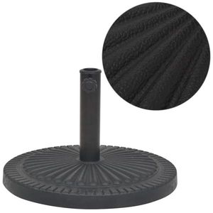 vidaXL Suport umbrelă de soare, rășină, rotund, negru, 14 kg imagine