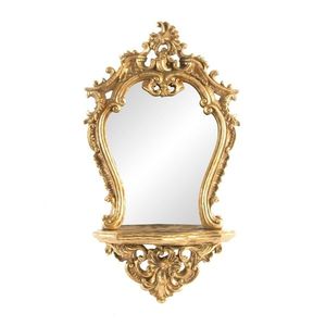 Oglinda cu raft Parisienne antichizat auriu 38x68 cm imagine