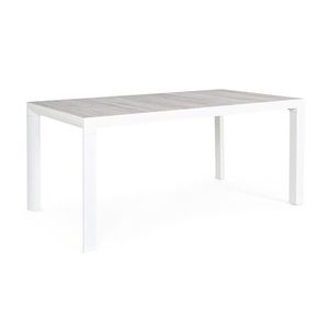 Masa pentru gradina Mason, Bizzotto, 160 x 90 x 74 cm, aluminiu/ceramica, alb imagine