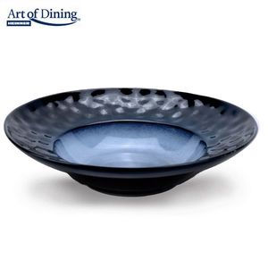 Set 4 farfurii adanci Art of Dining, 30.5 cm, ceramica, albastru/negru imagine