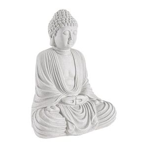 Decoratiune Pattaya Buddha Seated, Bizzotto, 33.5x25x42 cm, alb imagine