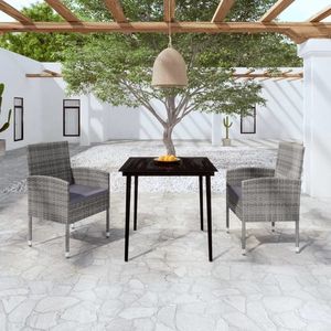 vidaXL Set de mobilier pentru grădină, 3 piese, antracit imagine