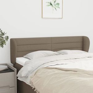 vidaXL Tăblie de pat cu aripioare gri taupe 147x23x78/88 cm textil imagine