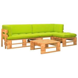 vidaXL Set mobilier paleți, 4 piese, maro miere, lemn de pin tratat imagine