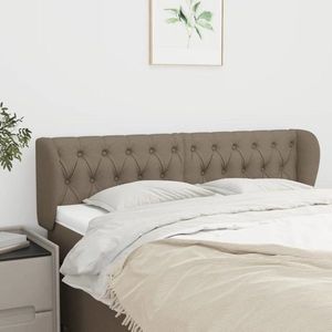 vidaXL Tăblie de pat cu aripioare gri taupe 163x23x78/88 cm textil imagine