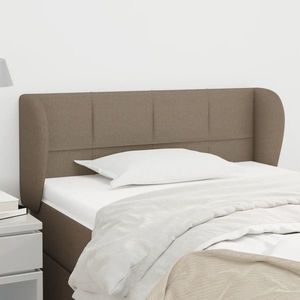 vidaXL Tăblie de pat cu aripioare gri taupe 93x23x78/88 cm textil imagine