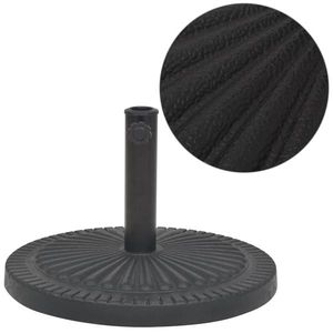 vidaXL Suport umbrelă de soare, rășină, rotund, negru, 29 kg imagine
