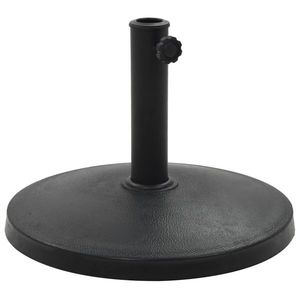 vidaXL Suport umbrelă de soare rotund, negru, 10 kg, polirășină imagine