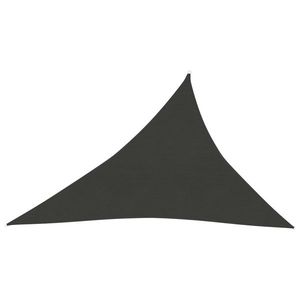 vidaXL Pânză parasolar din HDPE triunghiulară 5 x 5 x 5 m, antracit imagine