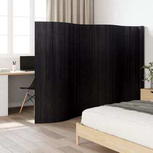 vidaXL Paravan de cameră, negru, 165x600 cm, bambus imagine