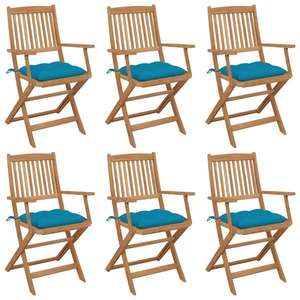 vidaXL Perne de scaun, 2 buc., albastru deschis, 40 x 40 x 7 cm, textil imagine