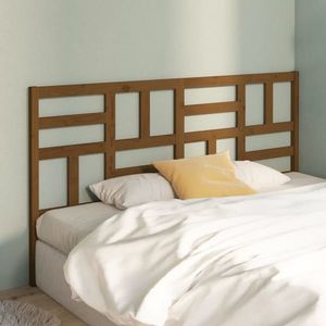 vidaXL Tăblie de pat, maro miere, 206x4x104 cm, lemn masiv de pin imagine
