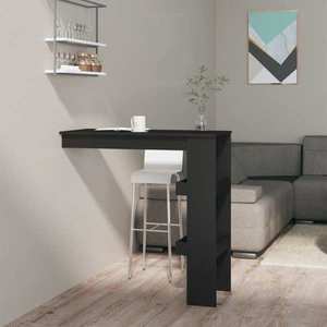 vidaXL Masă bar de perete, negru, 102x45x103, 5 cm, lemn compozit imagine
