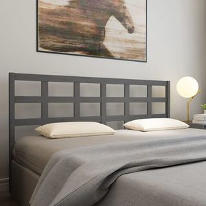 vidaXL Tăblie de pat, gri, 185, 5x4x100 cm, lemn masiv de pin imagine