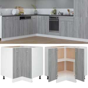 vidaXL Dulap de bucătărie, gri sonoma, 75, 5x75, 5x81, 5cm lemn prelucrat imagine