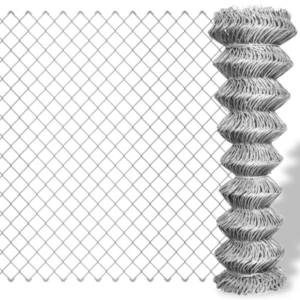vidaXL Gard de legătură din plasă, argintiu, 25x0, 8 m, oțel galvanizat imagine