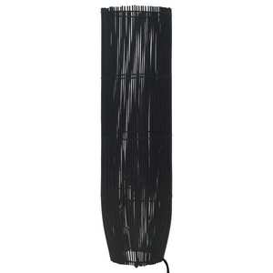 vidaXL Lampă de podea, negru, 52 cm, răchită, E27 imagine
