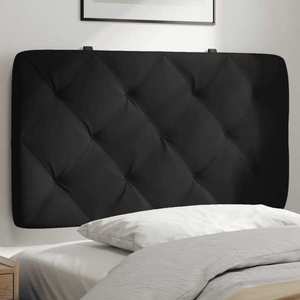 vidaXL Pernă tăblie de pat, negru, 80 cm, catifea imagine