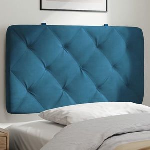 vidaXL Pernă tăblie de pat, albastru, 80 cm, catifea imagine