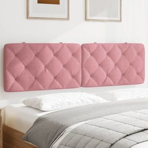 vidaXL Pernă tăblie de pat, roz, 180 cm, catifea imagine