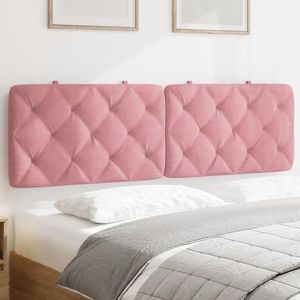 vidaXL Pernă tăblie de pat, roz, 160 cm, catifea imagine