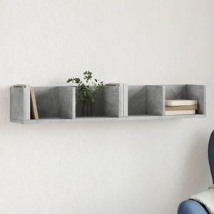 vidaXL Dulap de perete, gri beton, 99x18x16, 5 cm, lemn compozit imagine