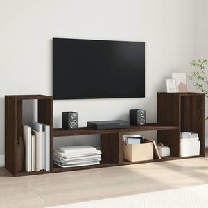vidaXL Dulap TV, 2 buc., stejar maro, 75x30x50 cm, lemn prelucrat imagine