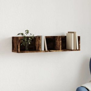 vidaXL Dulap de perete, stejar fumuriu, 75x18x16, 5 cm, lemn compozit imagine
