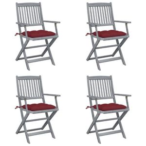 vidaXL Perne de scaun, 4 buc., gri, 40 x 40 x 7 cm, textil imagine