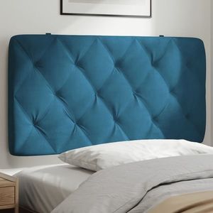 vidaXL Pernă tăblie de pat, albastru, 100 cm, catifea imagine