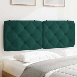 vidaXL Pernă tăblie de pat, verde, 140 cm, catifea imagine