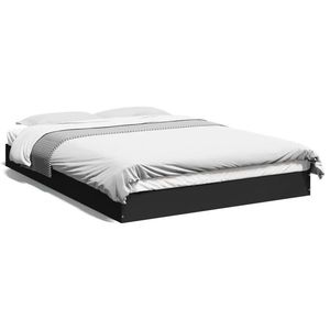 vidaXL Cadru de pat, negru, 120x190 cm, lemn prelucrat imagine