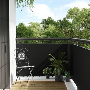 vidaXL Paravan pentru balcon, negru, 600x90 cm, poliratan imagine