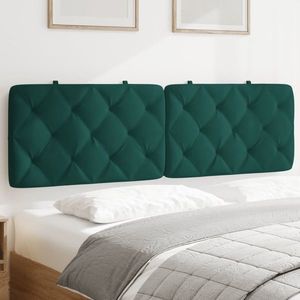 vidaXL Pernă tăblie de pat, verde, 160 cm, catifea imagine