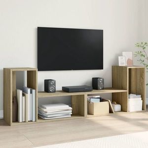 vidaXL Dulap TV, 2 buc., stejar sonoma, 75x30x50 cm, lemn prelucrat imagine