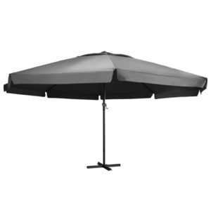 vidaXL Umbrelă de soare cu stâlp aluminiu, antracit, 600 cm imagine