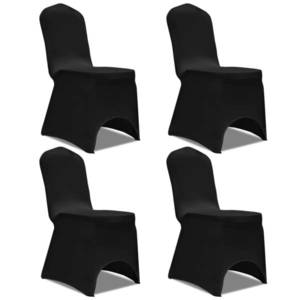vidaXL Husă de scaun elastică, 4 buc., negru imagine