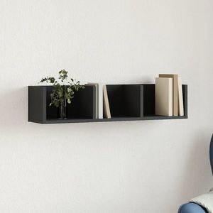 vidaXL Dulap de perete, negru, 75x18x16, 5 cm, lemn compozit imagine