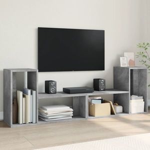 vidaXL Dulapuri TV, 2 buc., gri beton, 75x30x50 cm, lemn prelucrat imagine