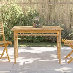 vidaXL Masă de bucătărie pentru grădină, 110x55x75 cm, bambus imagine
