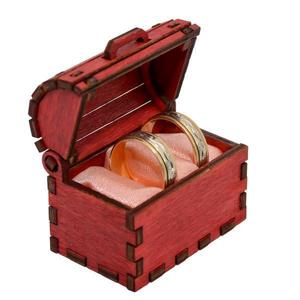 Cufar rosu, Piksel, cutie pentru inel logodna - verighete nunta personalizat imagine