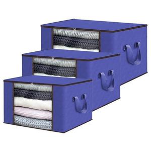 Set 3 Cutii pentru Depozitare si Organizare Teno®, 60 L / 84 L / 105 L, albastru imagine