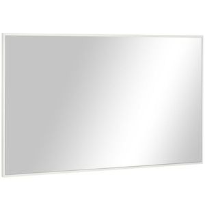 Oglinda de baie dreptunghiulara din placi aglomerate si sticla cu design de perete, 104x60cm alb, argintiu kleankin | Aosom RO imagine