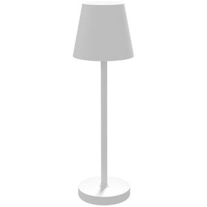 Lampă de masă HOMCOM din acril și metal cu 3 lumini albe 3600mAh, lampă portabilă modernă cu cablu inclus, Ø11, 2x36, 5 cm, de culoare alb imagine