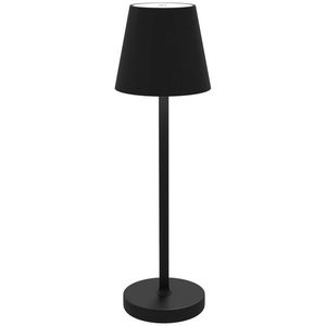 Lampă de masă HOMCOM din acril și metal cu 3 lumini albe 3600mAh, lampă de birou portabilă cu cablu inclus, Ø11, 2x36, 5 cm, de culoare negru imagine